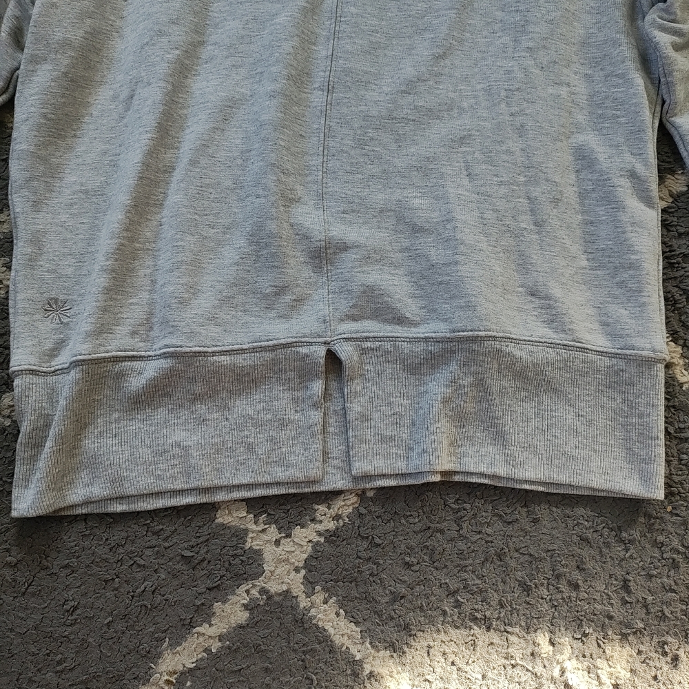 Athleta Women's Apollo Crewneck Sweatshirt Athletic Grey Soft Small Petite - Picture 11 of 14